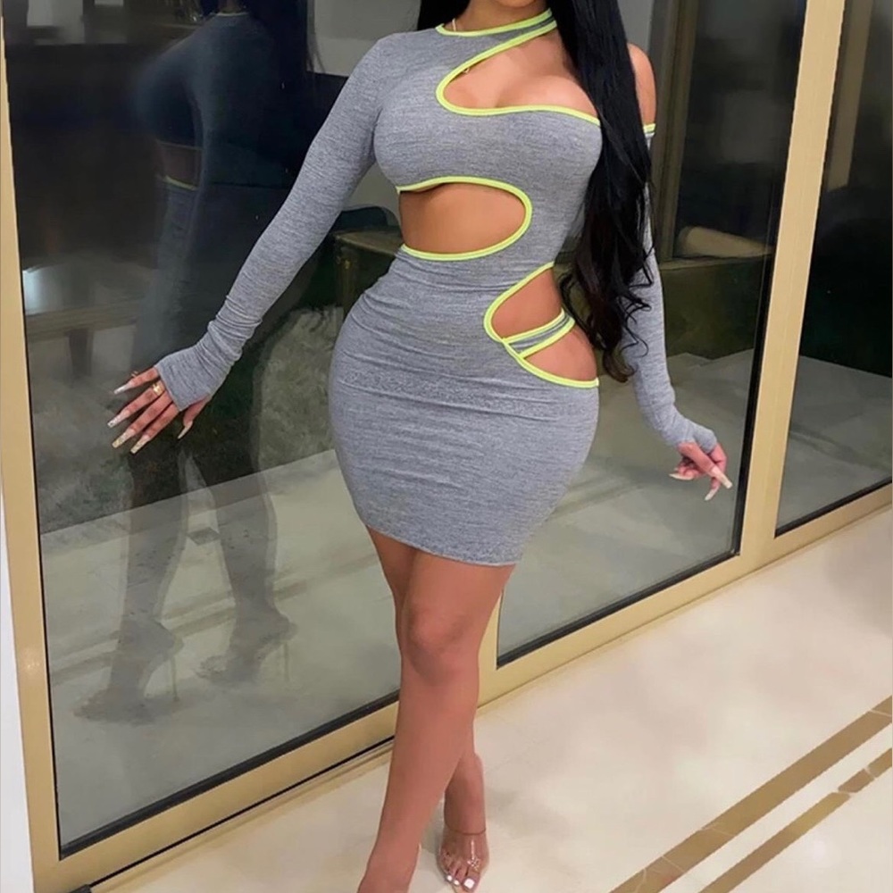 Cutout bodycon cocktail dress